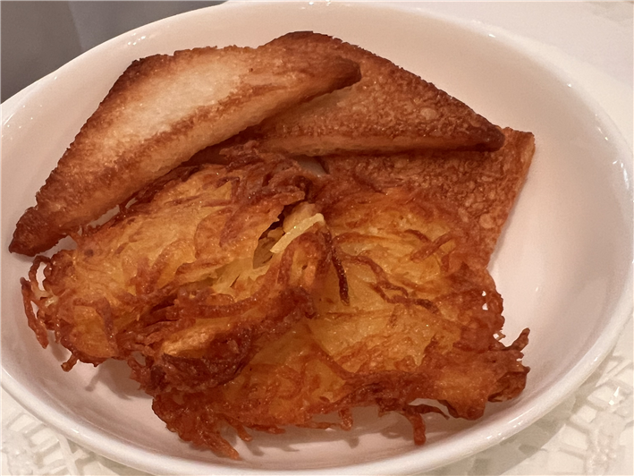 rosti and fried bread